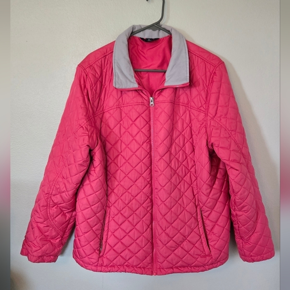 Lands End | Pink Quilted Jacket Size XL